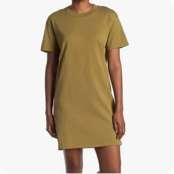 MADEWELL Tee Dress in‎ Olive Green - Picture 1 of 6